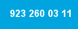 923 260 03 11